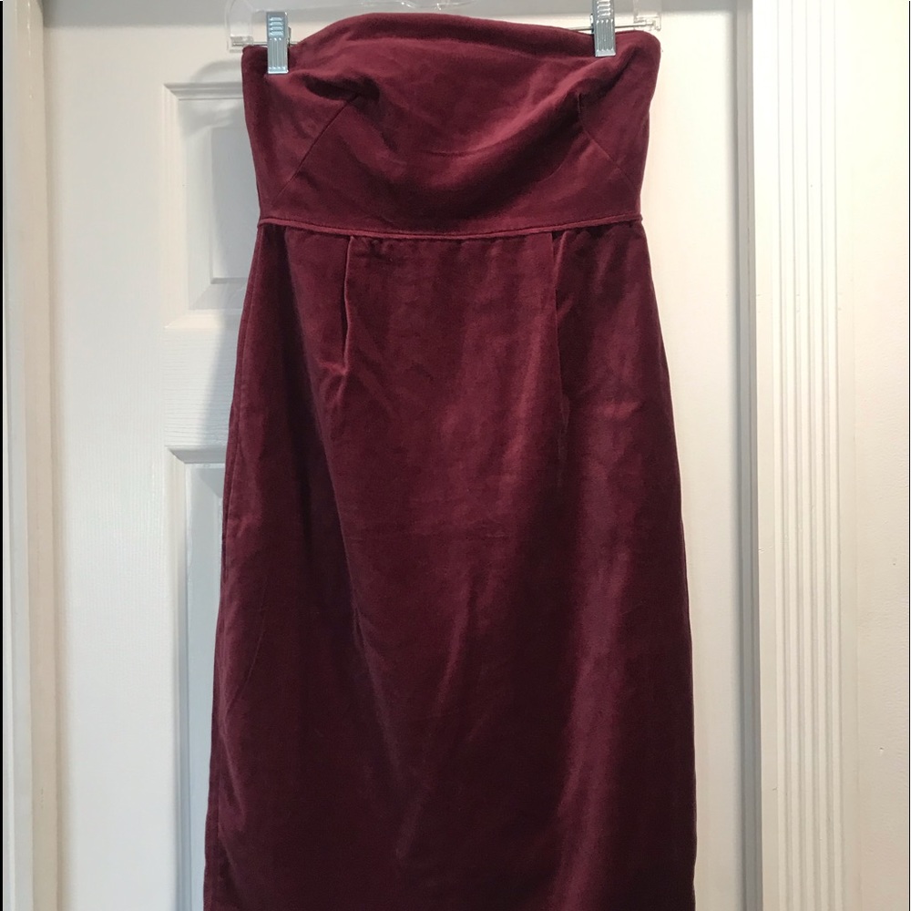 Bitten by Sarah Jessica Parker Maroon Velvet Dress